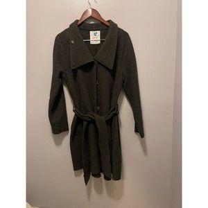 OLIVE GREEN PEA COAT BY SPARROW FROM ANTHROPOLOGY